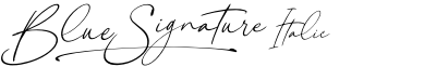 Blue Signature Italic